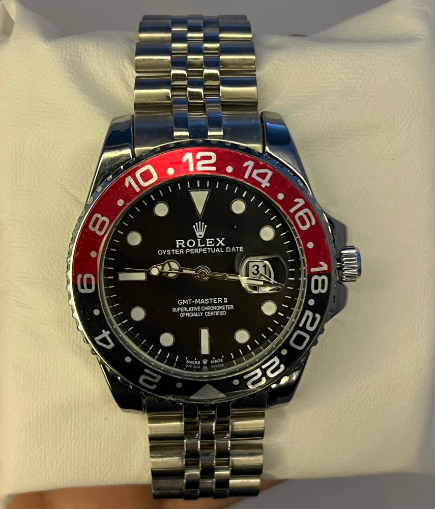 ROLEX GMT MASTER II SILVER [OYSTER PERPETUAL DATE]